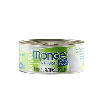 Monge Canned Food Natural Yellowfin Tuna w/Chic 80g